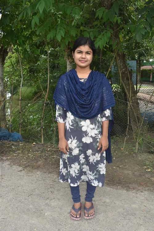 An unsponsored girl named Trisna from Bangladesh who is vulnerable to exploitation and has waited 363 days for a sponsor.