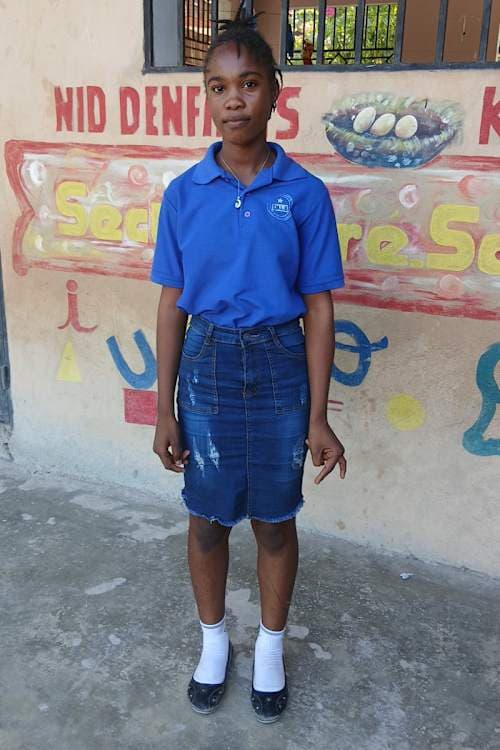 An unsponsored girl named Laurie from Haiti who is vulnerable to exploitation and has waited 758 days for a sponsor.