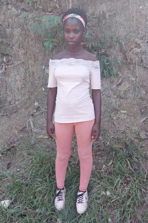 An unsponsored girl named Woodjina from Haiti who is vulnerable to exploitation and has waited 274 days for a sponsor.