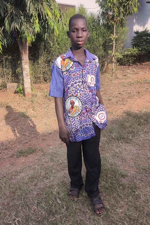 An unsponsored boy named Atta Kakra from Ghana who lives in an AIDS-affected area and has waited 761 days for a sponsor.