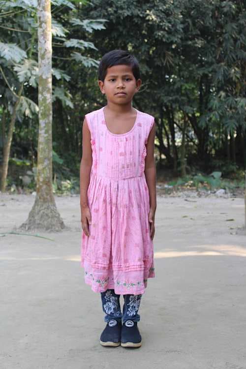 An unsponsored girl named Tanushri from Bangladesh who is vulnerable to exploitation and has waited 421 days for a sponsor.