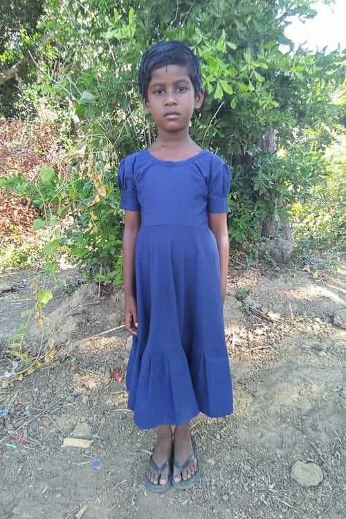 An unsponsored girl named Piralaksana from Sri Lanka who has waited 524 days for a sponsor.