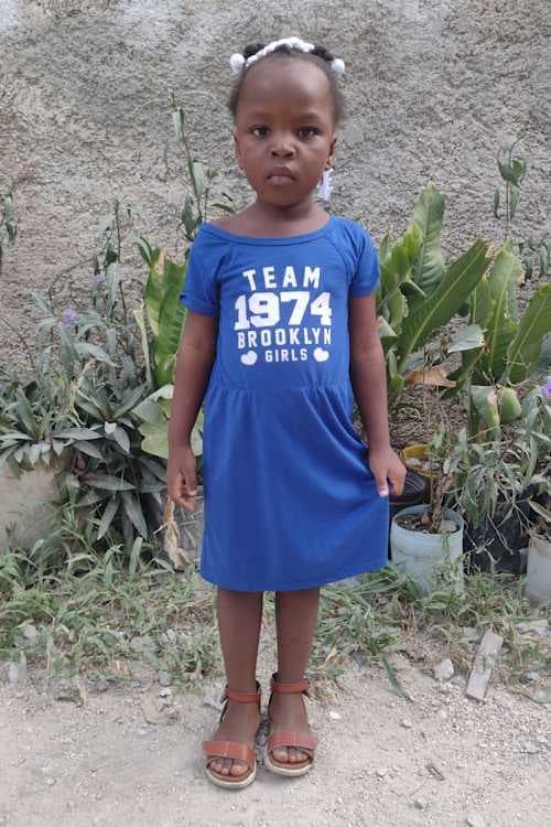 An unsponsored girl named Ornella from Haiti who is vulnerable to exploitation and has waited 772 days for a sponsor.