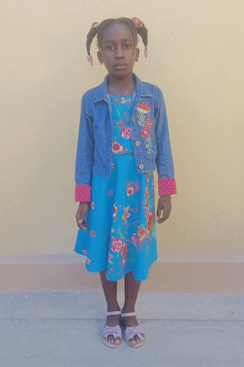 An unsponsored girl named Woodnerline from Haiti who is vulnerable to exploitation and has waited 652 days for a sponsor.