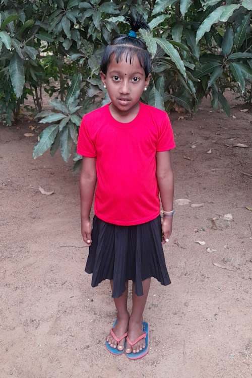 An unsponsored girl named Ammu from Sri Lanka who has waited 531 days for a sponsor.