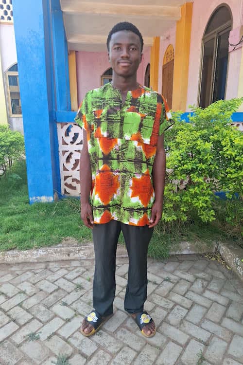 An unsponsored boy named Samuel from Ghana who lives in an AIDS-affected area and has waited 472 days for a sponsor.