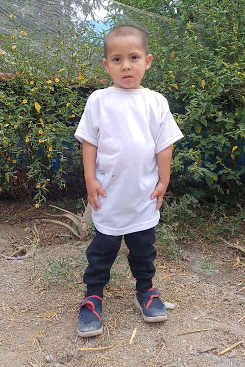 An unsponsored boy named André from Peru who has waited 613 days for a sponsor.