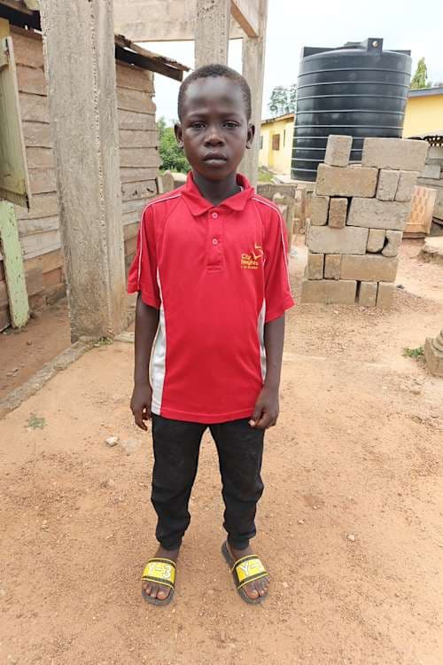An unsponsored boy named Lord from Ghana who lives in an AIDS-affected area and has waited 465 days for a sponsor.