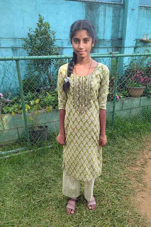 An unsponsored girl named Labitha from Sri Lanka who has waited 461 days for a sponsor.