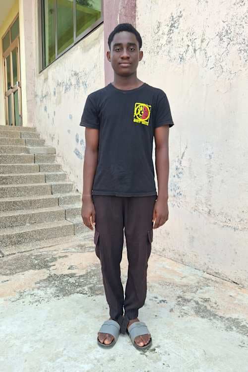 An unsponsored boy named Emma from Ghana who lives in an AIDS-affected area and has waited 513 days for a sponsor.