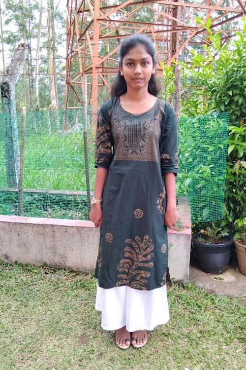 An unsponsored girl named Bavithra from Sri Lanka who has waited 198 days for a sponsor.
