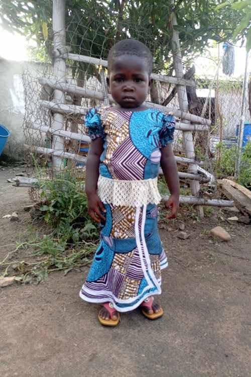 An unsponsored girl named Grace from Togo who lives in an AIDS-affected area, is vulnerable to exploitation and has waited 601 days for a sponsor.