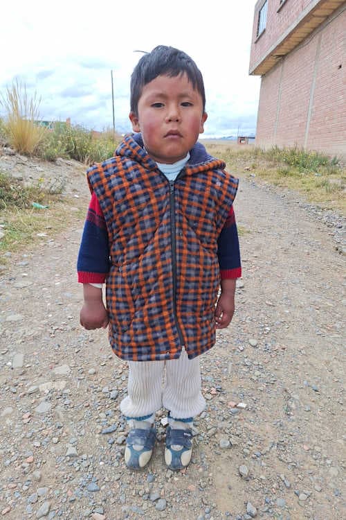 An unsponsored boy named Eitan from Bolivia who has waited 636 days for a sponsor.