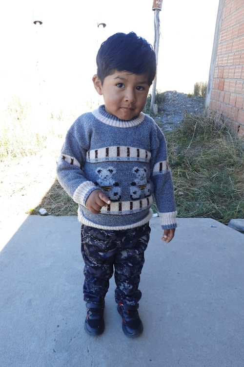 An unsponsored boy named Alexis from Bolivia who has waited 626 days for a sponsor.
