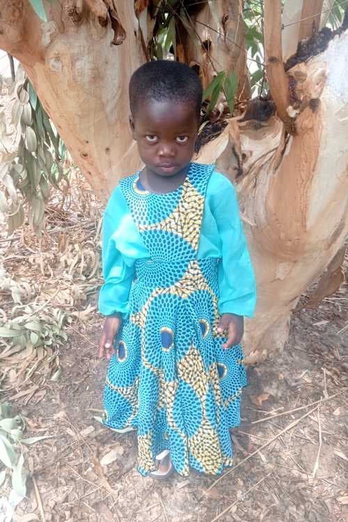 An unsponsored girl named Ange from Burkina Faso who lives in an AIDS-affected area, is vulnerable to exploitation and has waited 608 days for a sponsor.