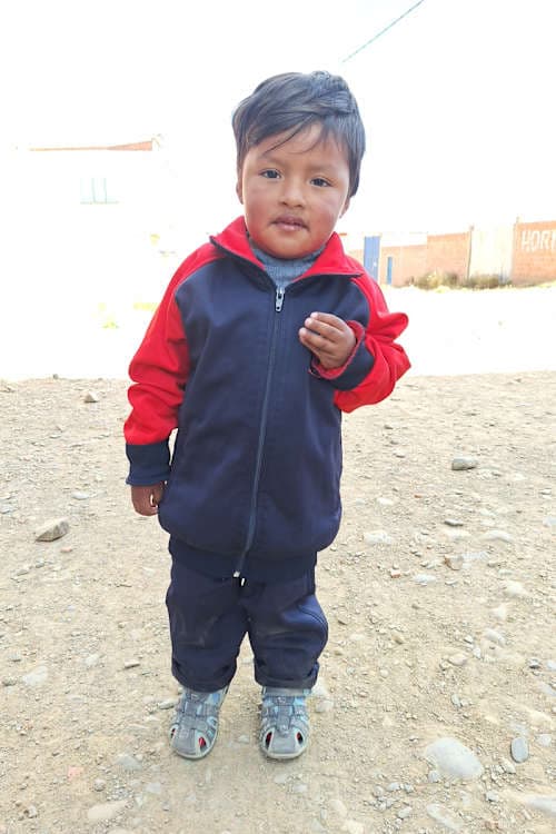 An unsponsored boy named Jimmy from Bolivia who has waited 610 days for a sponsor.