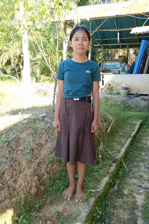An unsponsored girl named Lela from Indonesia who has waited 414 days for a sponsor.