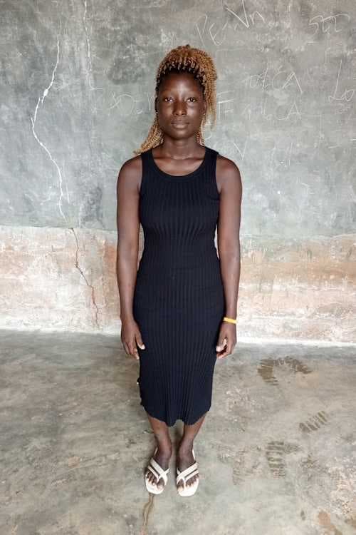 An unsponsored girl named Fabricia from Togo who lives in an AIDS-affected area, is vulnerable to exploitation and has waited 261 days for a sponsor.
