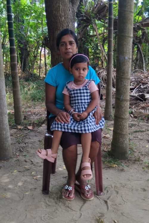 An unsponsored girl named Aashika from Sri Lanka who has waited 608 days for a sponsor.