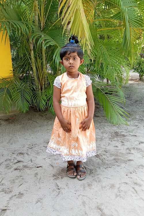 An unsponsored girl named Jebasthika from Sri Lanka who has waited 607 days for a sponsor.