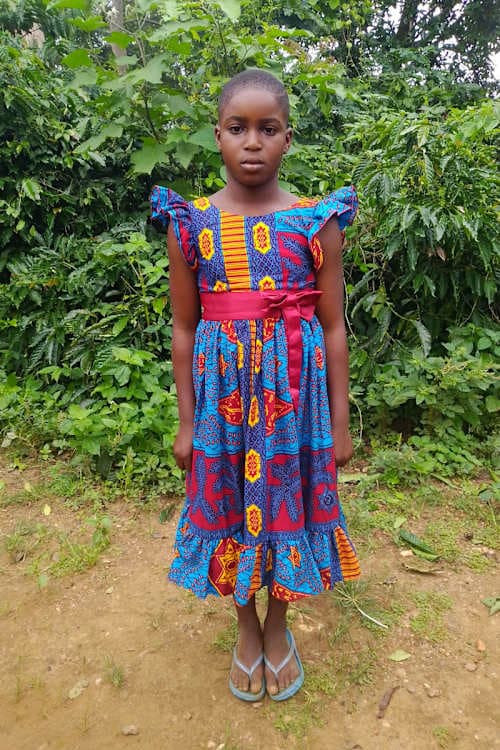 An unsponsored girl named Fridos from Togo who lives in an AIDS-affected area, is vulnerable to exploitation and has waited 567 days for a sponsor.