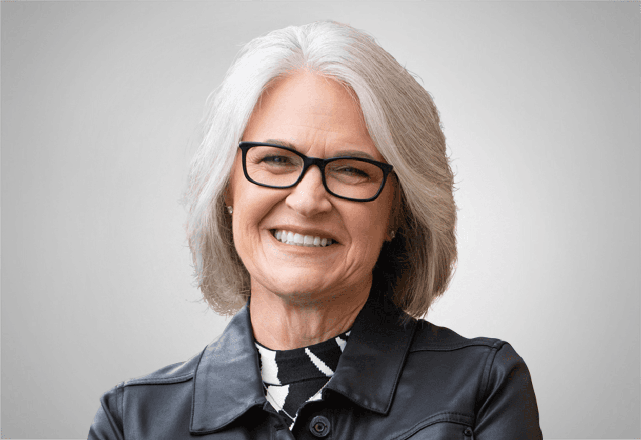 Smiling portrait of Pamela Parisian.