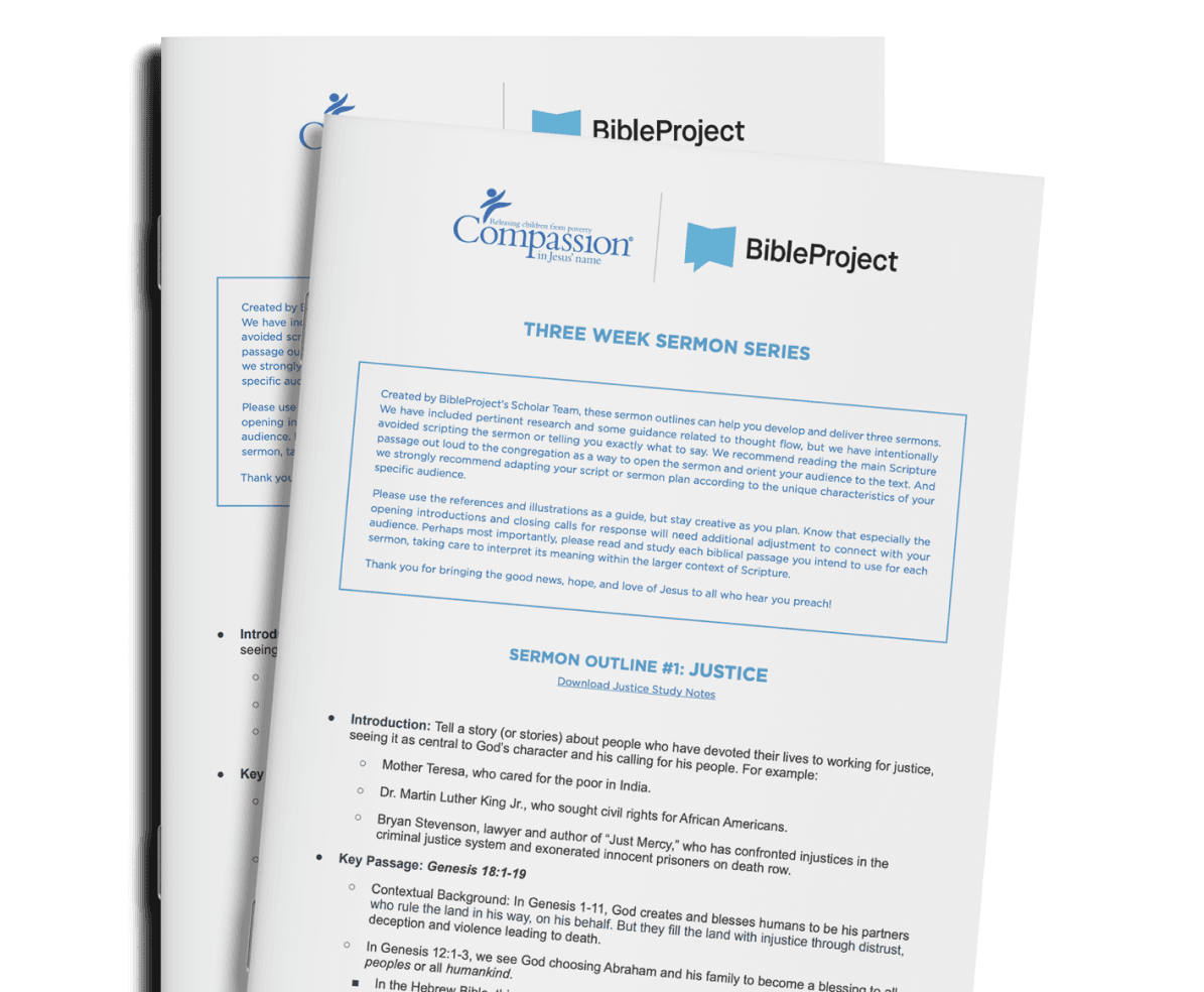 An image of the Compassion Sunday sermon guide for pastors.