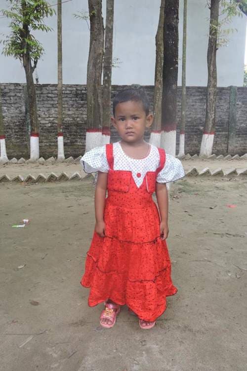 An unsponsored girl named Shuvra from Bangladesh who is vulnerable to exploitation and has waited 491 days for a sponsor.