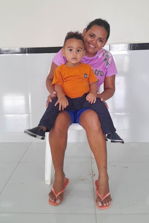 An unsponsored boy named Elias André from Brazil who has waited 597 days for a sponsor.
