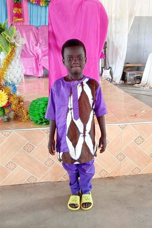 An unsponsored boy named Olivier from Burkina Faso who lives in an AIDS-affected area, is vulnerable to exploitation and has waited 587 days for a sponsor.