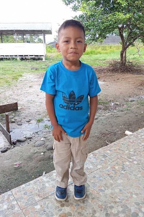 An unsponsored boy named Bryan from Ecuador who has waited 574 days for a sponsor.