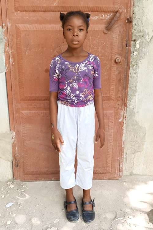 An unsponsored girl named Viglandjina from Haiti who is vulnerable to exploitation and has waited 492 days for a sponsor.