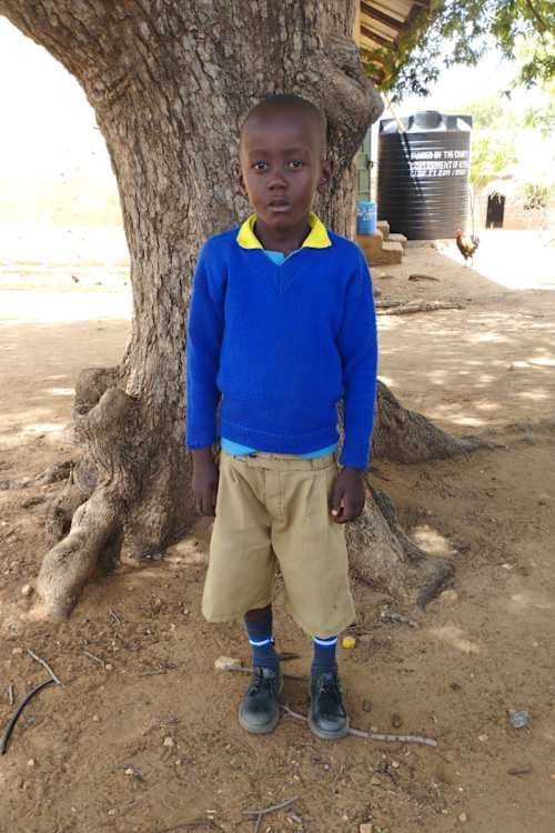 An unsponsored boy named Eric from Kenya who lives in an AIDS-affected area and has waited 479 days for a sponsor.