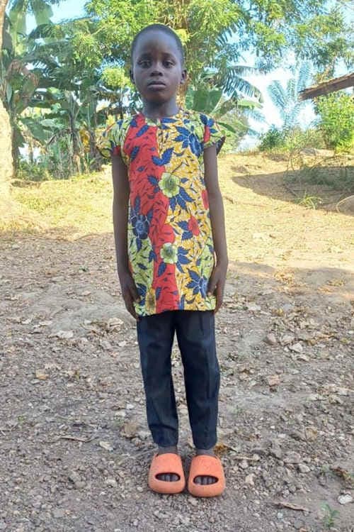 An unsponsored boy named Essorola from Togo who lives in an AIDS-affected area, is vulnerable to exploitation and has waited 487 days for a sponsor.
