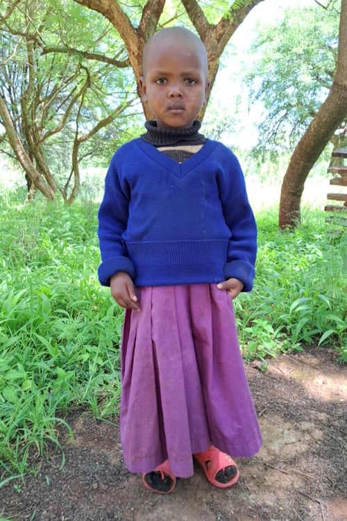 An unsponsored girl named Angela from Tanzania who lives in an AIDS-affected area, is vulnerable to exploitation and has waited 491 days for a sponsor.