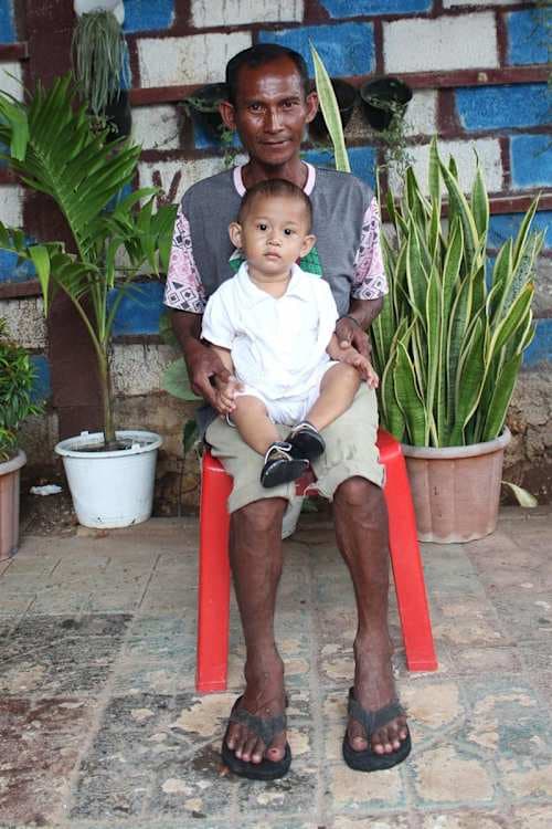 An unsponsored boy named Jai from Indonesia who has waited 550 days for a sponsor.