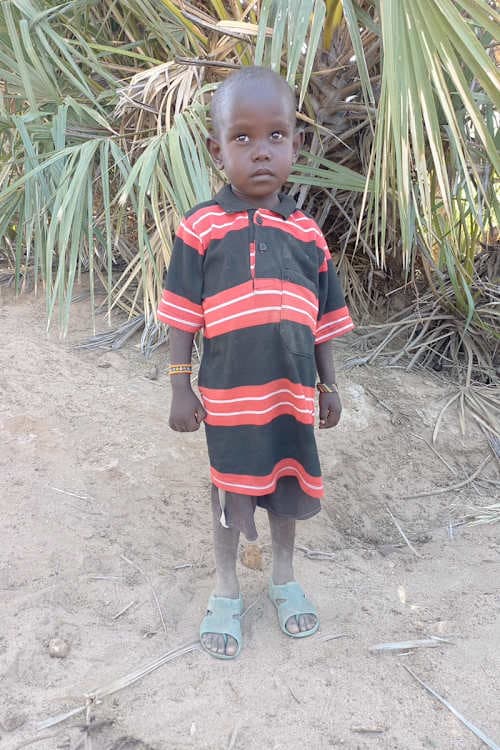 An unsponsored boy named Ekure from Kenya who lives in an AIDS-affected area and has waited 488 days for a sponsor.