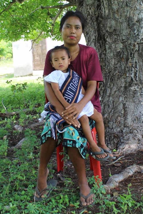 An unsponsored girl named Riska from Indonesia who has waited 424 days for a sponsor.