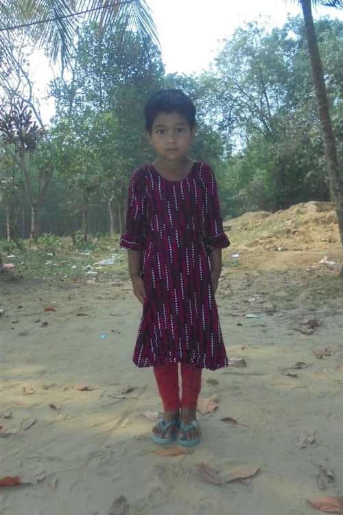 An unsponsored girl named Afiya from Bangladesh who is vulnerable to exploitation and has waited 424 days for a sponsor.