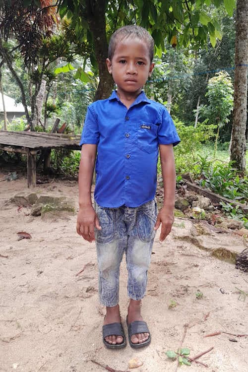 An unsponsored boy named Ardila from Indonesia who has waited 425 days for a sponsor.