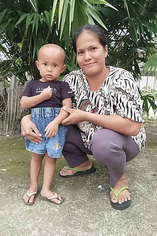 An unsponsored boy named Jiel from Indonesia who has waited 479 days for a sponsor.