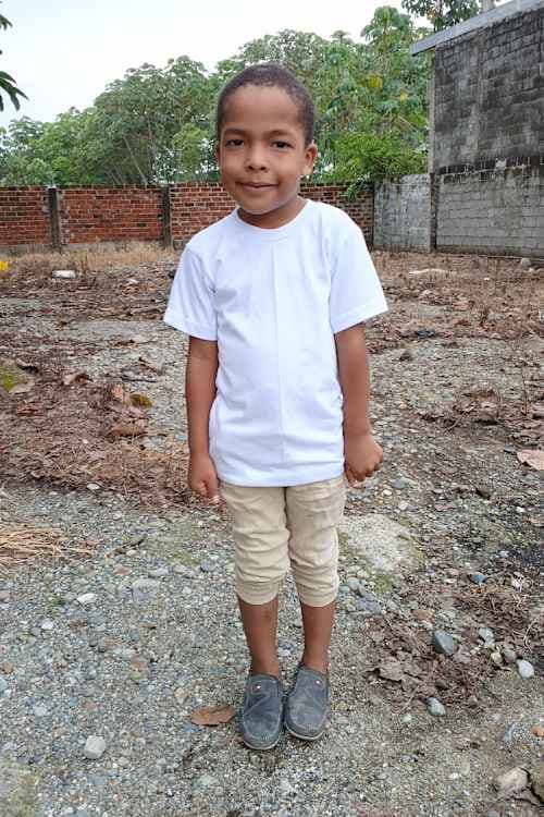 An unsponsored boy named Geison from Ecuador who has waited 390 days for a sponsor.