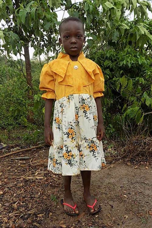 An unsponsored girl named Dovene from Togo who lives in an AIDS-affected area, is vulnerable to exploitation and has waited 446 days for a sponsor.