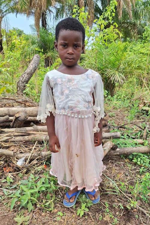 An unsponsored girl named Deborah from Togo who lives in an AIDS-affected area, is vulnerable to exploitation and has waited 419 days for a sponsor.