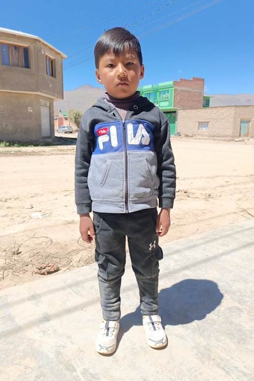 An unsponsored boy named Noel from Bolivia who has waited 392 days for a sponsor.