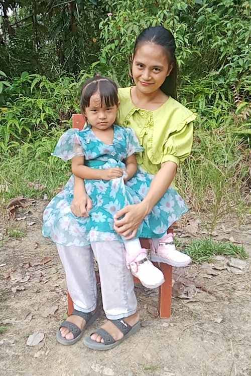 An unsponsored girl named Angel from Indonesia who has waited 409 days for a sponsor.