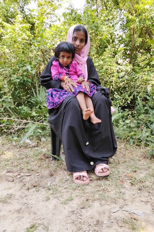 An unsponsored girl named Nasreena from Sri Lanka who has waited 457 days for a sponsor.