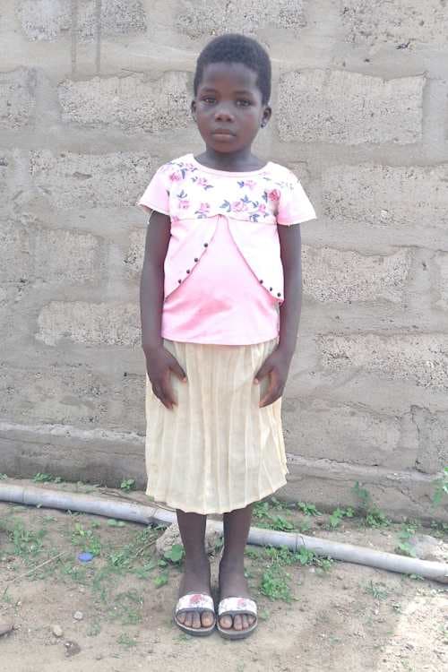 An unsponsored girl named Tiye from Togo who lives in an AIDS-affected area, is vulnerable to exploitation and has waited 377 days for a sponsor.