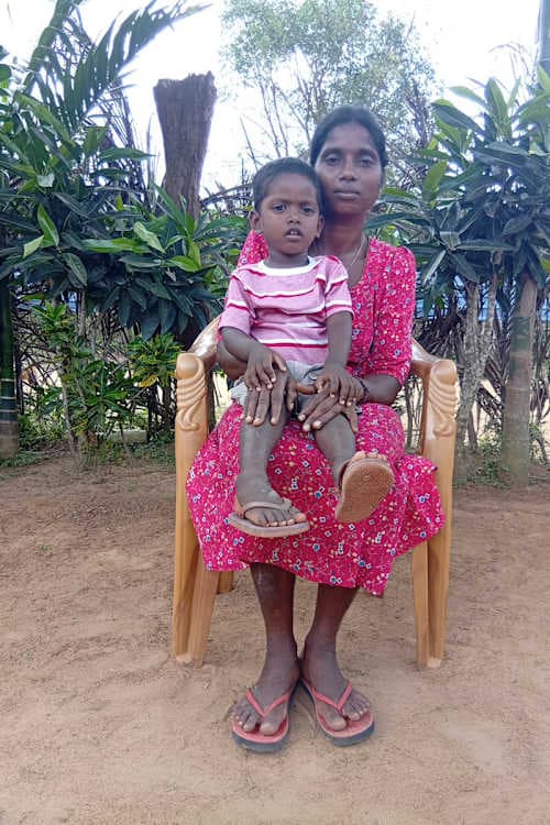 An unsponsored boy named Sasvithan from Sri Lanka who has waited 421 days for a sponsor.