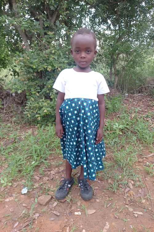 An unsponsored girl named Mwaka from Kenya who lives in an AIDS-affected area and has waited 456 days for a sponsor.